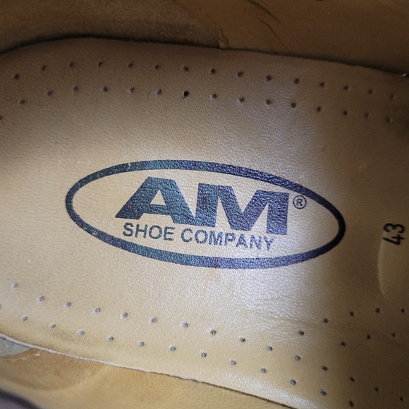 AM SHOE COMPANY | leather lace-up square/snip toe oxford derby shoes - Picture 11 of 13